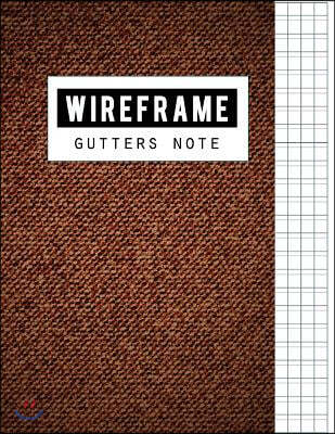 Wireframe Gutters Note: Graph Writing Blank Book, Grid Handwriting Journal, Squared Grid Notebook, Graphing Paper Is Made Up of 1/3 Inch Boxes
