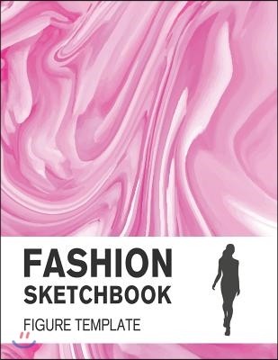 Fashion Sketchbook Figure Template: Easily Sketch Your Fashion Design with Large Figure Template