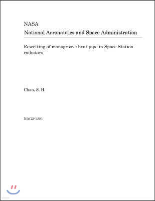 Rewetting of Monogroove Heat Pipe in Space Station Radiators