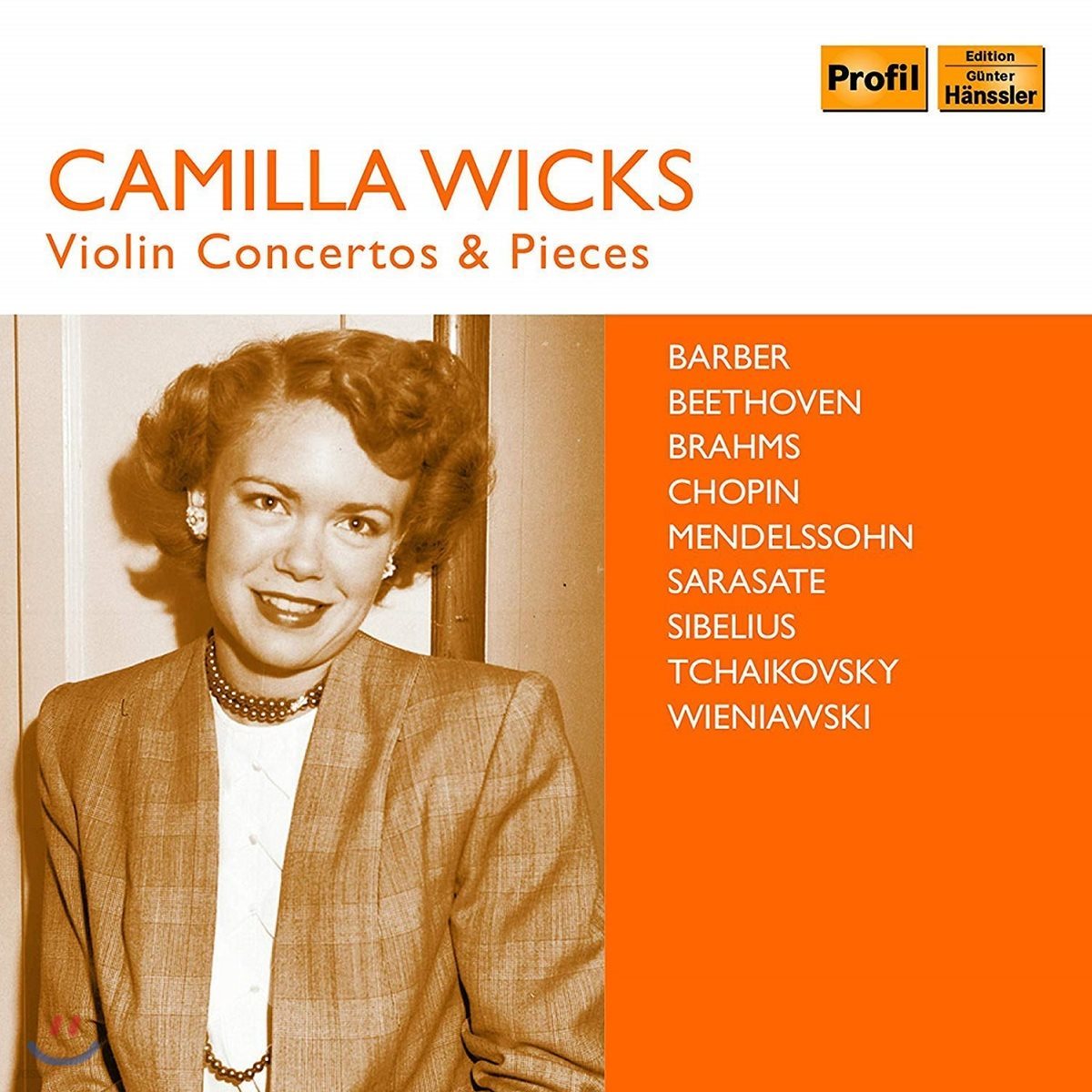 Camilla Wicks 카밀라 윅스 바이올린 연주집 (Violin Concertos &amp; Pieces) 