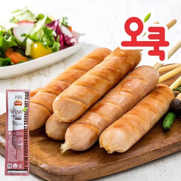 [오쿡]오리지날 닭가슴살 핫바 10팩
