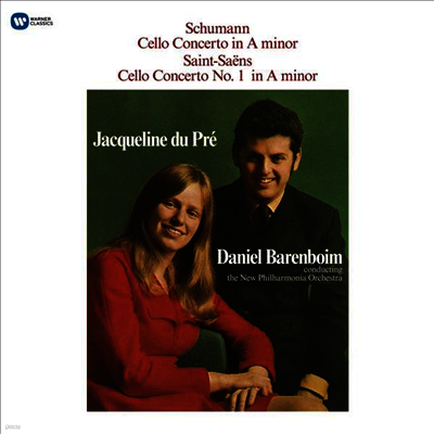 Jacqueline du Pre,Daniel Barenboim — 슈만 & 생상스: 첼로 협주곡 (Schumann & Saint-Saens Cello Concertos) - Jacqueline du Pre 앨범 커버