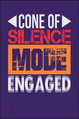 Cone of Silence Mode Engaged: Dark Purple, Orange & Red Design, Blank College Ruled Line Paper Journal Notebook for Project Managers and Their Famil