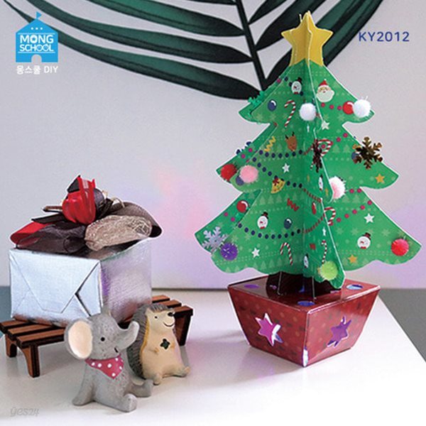 (몽스쿨)KY2012 크리스마스만들기 반짝트리(4set)