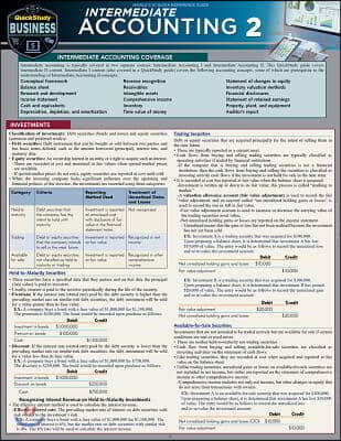 Intermediate Accounting 2: A Quickstudy Laminated Reference Guide