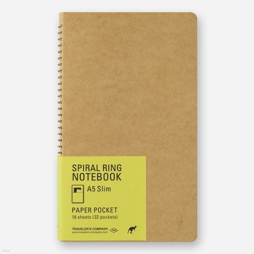 SPIRAL RING NOTEBOOK (A5 Slim) Paper Pocket