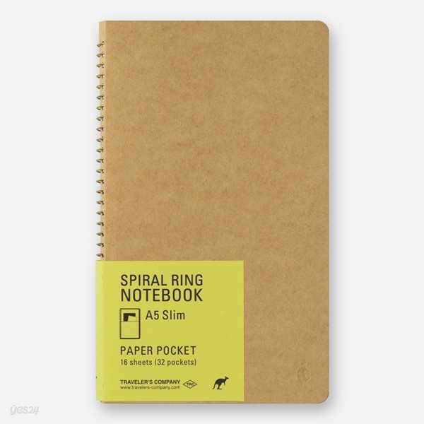 SPIRAL RING NOTEBOOK (A5 Slim) Paper Pocket