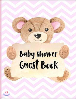 Baby Shower Guest Book: Keepsake for Parents - Guests Sign in and Write Specials Messages to Baby Girl & Parents - Bonus Gift Log Included