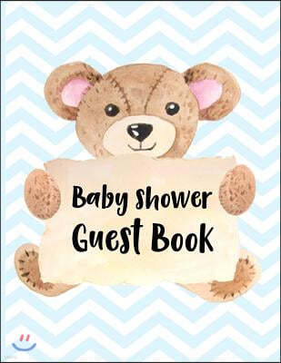 Baby Shower Guest Book: Keepsake for Parents - Guests Sign in and Write Specials Messages to Baby Boy & Parents - Bonus Gift Log Included