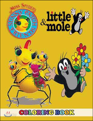 Miss Spider's and Little Mole Coloring Book: 2 in 1 Coloring Book for Kids and Adults, Activity Book, Great Starter Book for Children with Fun, Easy,