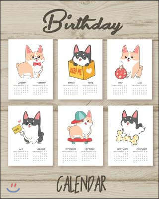 Birthday Calendar: Perpetual Calendar Record All Your Important Dates Date Keeper Christmas Card List for Birthdays Anniversaries & Celeb