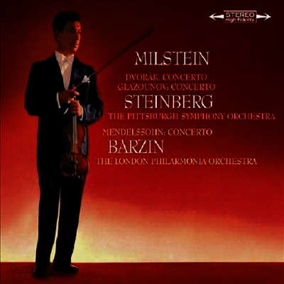 드보르작, 글라주노프 & 멘델스존: 바이올린 협주곡 (Dvorak, Glasunov & Mendelssohn: Violin Concertos)(Digipack)(CD) - Nathan Milstein