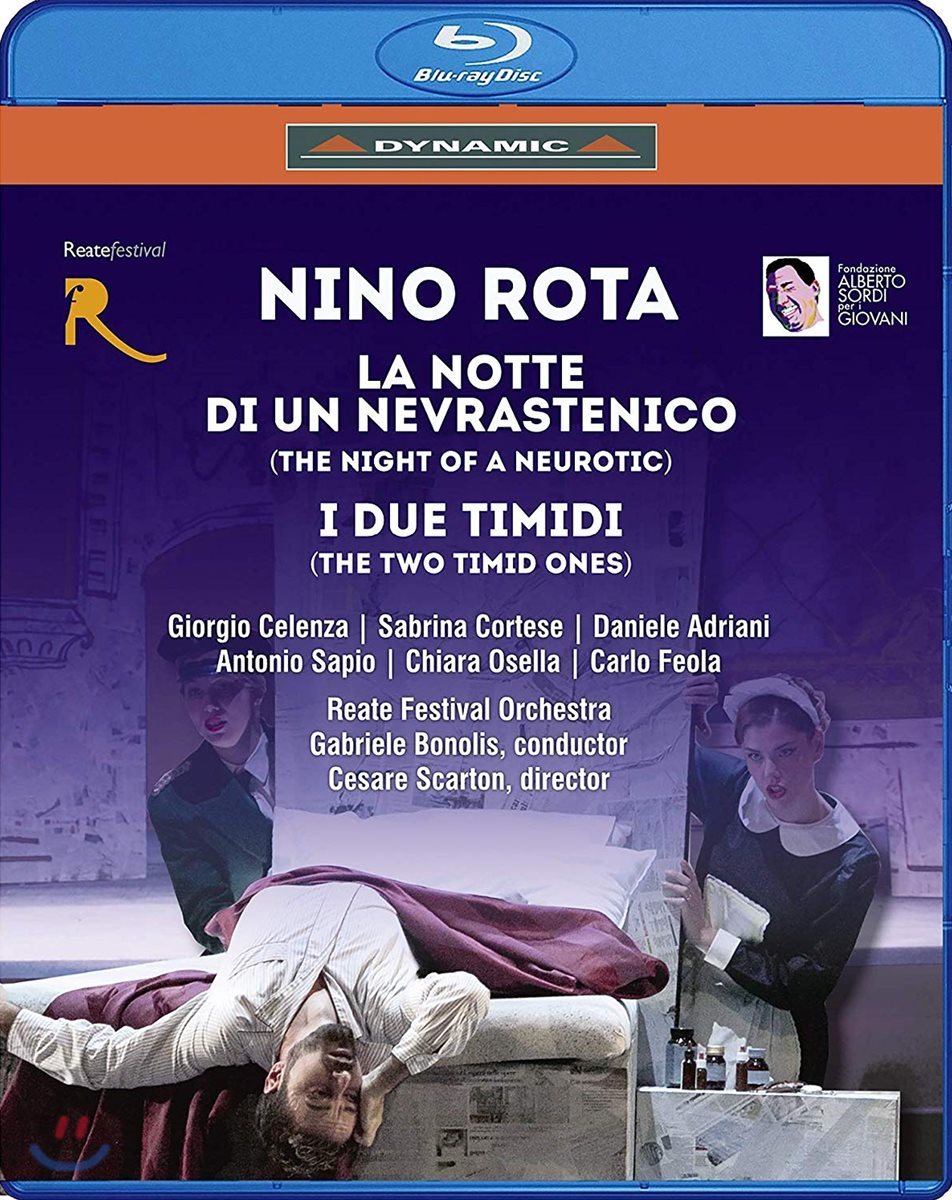 Gabriele Bonolis 니노 로타: 잠 못 이루는 밤, 어리숙한 두 사람 (Rota: La notte, di un di un Nevrastenico) [Blu-ray]