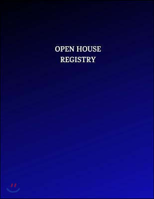 Open House Registry: Guest and Visitors Sign in Book (Black/Blue)