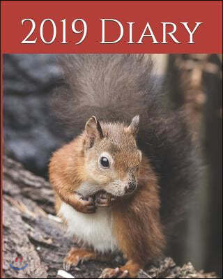 2019 Diary: Weekly Planner & Monthly Calendar - Desk Diary, Journal, Red Squirrel, Wildlife,