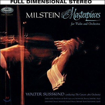 Nathan Milstein,Walter Susskind,The Concert Arts Orchestra — Nathan Milstein 나단 밀스타인 바이올린 명곡집 (Masterpieces) 앨범 커버