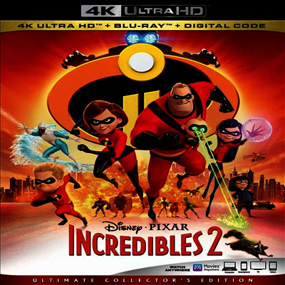 Incredibles 2 (인크레더블 2) (2018) (한글무자막)(4K Ultra HD + Blu-ray + Digital Code)