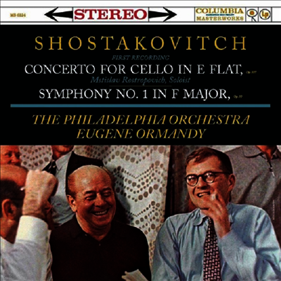 Eugene Ormandy,Mstislav Rostropovich — 쇼스타코비치: 첼로 협주곡 1번 & 교향곡 10번 (Shostakovich: Cello Concerto No.1 & Symphony No.10) - Eugene Ormandy 앨범 커버