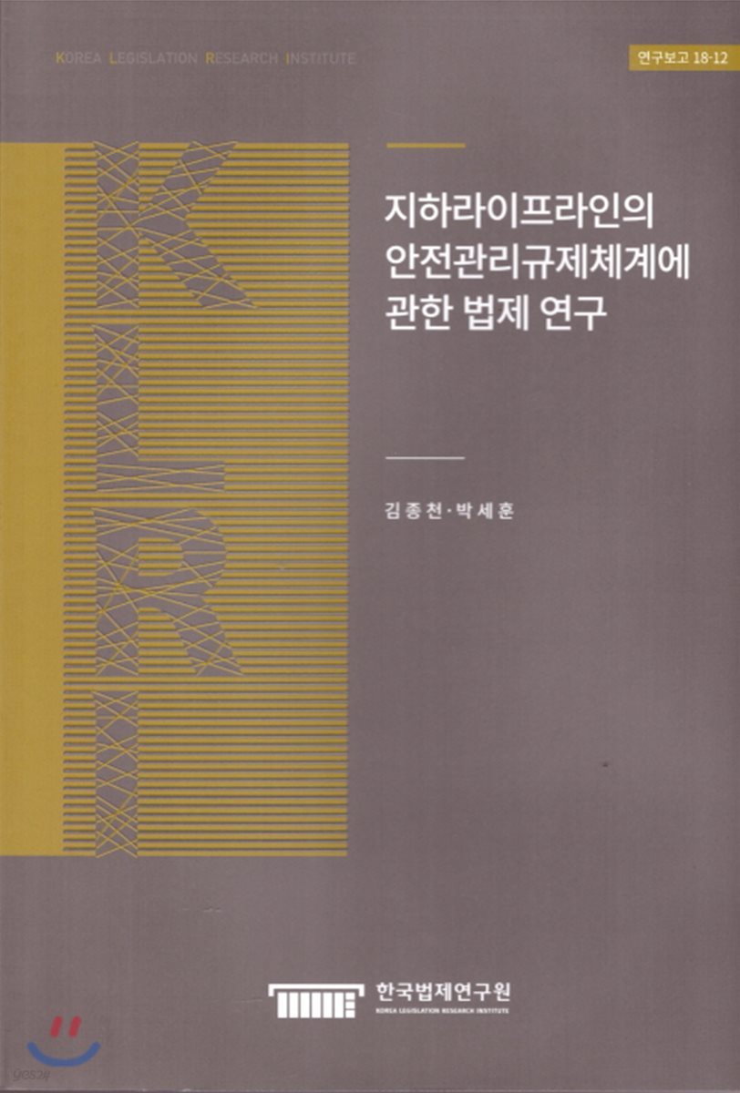 지하라이프라인의 안전관리규제체계에 관한 법제 연구