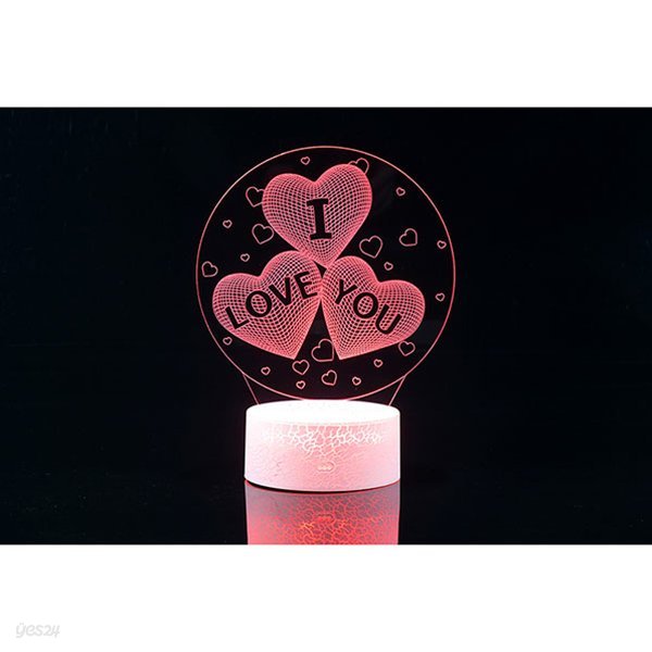 3D LED 무드등 [HQ버전] I LOVE YOU (CBT940015)