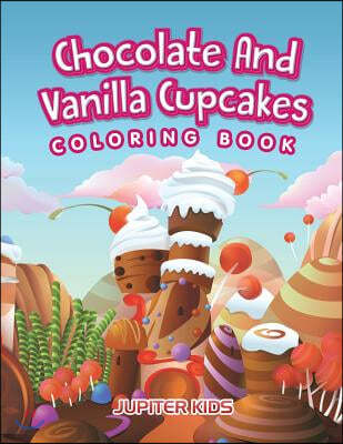 Chocolate And Vanilla Cupcakes Coloring Book