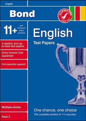 Bond 11+ Test Papers English Multiple Choice Pack 2