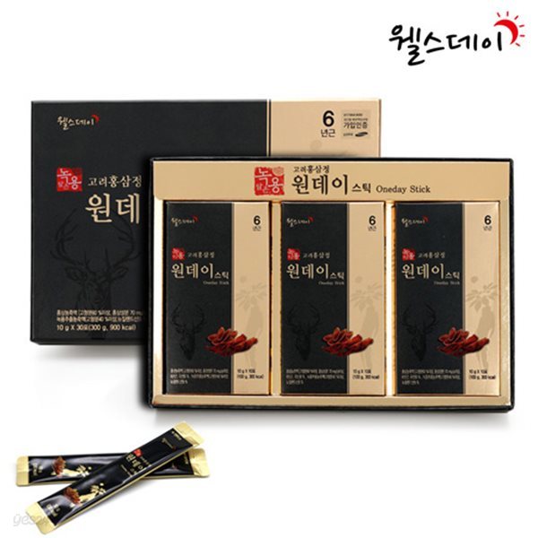 [웰스데이] 녹용담은 고려홍삼정 원데이스틱 (10g*30포)