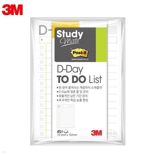 3M 스터디메이트 디데이 투두리스트 657 포스트잇