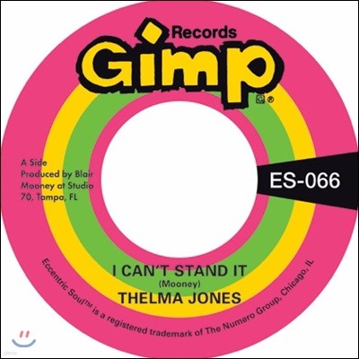 Thelma Jones — I Can’t Stand It b/w Only Yesterday 앨범 커버