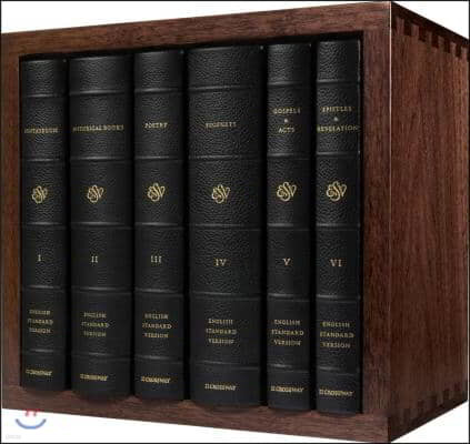 ESV Reader's Bible, Six-Volume Set: With Chapter and Verse Numbers (Cowhide Over Board with Walnut Slipcase): With Chapter and Verse Numbers
