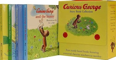 Curious George Story Book : 4 Board Book Set