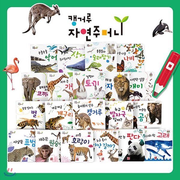 [신간론칭]캥거루 자연주머니 자연관찰 동화책 20권 보드북