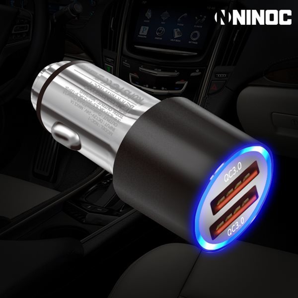 니녹 퀵차지 3.0 듀얼 차량용 고속 충전기