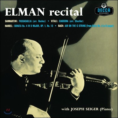 Mischa Elman — Mischa Elman 미샤 엘만 바이올린 연주집 (Recital) 앨범 커버