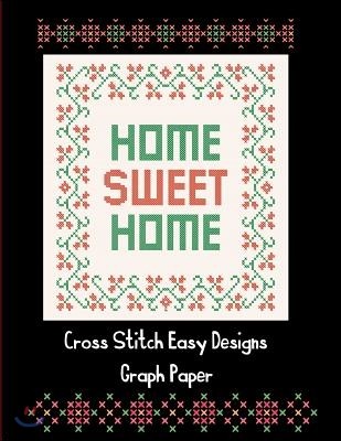 Graph Paper Cross Stitch Easy Designs: Graph Paper Composition Book- 10 Count Graph Paper