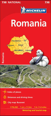 Romania - Michelin National Map 738