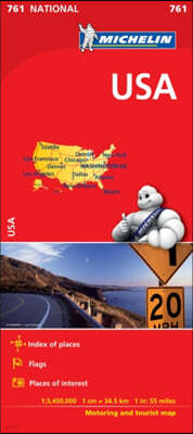 USA - Michelin National Map 761