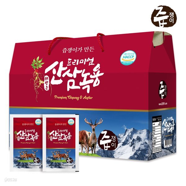 즙쟁이 배양근산삼 녹용즙 1박스 30포