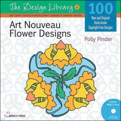 Art Nouveau Flower Designs [With CDROM]