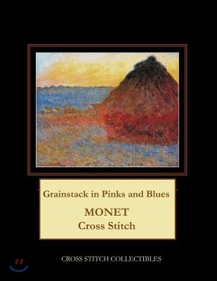 Grainstack in Pinks and Blues: Monet Cross Stitch Pattern