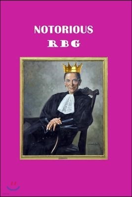 Notorious Rbg: Ruth Bader Ginsburg, Official Portrait on Hot Pink, Blank Lined Journal