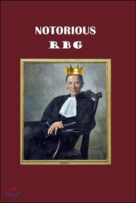 Notorious Rbg: Ruth Bader Ginsburg, Official Portrait on Red, Blank Lined Journal