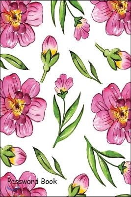 Password Book: Include Alphabetical Index with Pink Floral