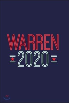 Warren 2020: Warren 2020 Notebook (6x9) - Elizabeth Warren 2020 Journal - Elizabeth Warren 2020 Gift - Election 2020 Notebook