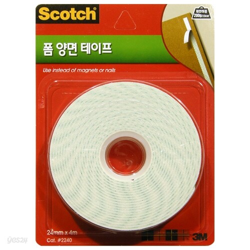 [알앤비]3M 폼 양면테이프 24mmX4m/#2240/Scotch