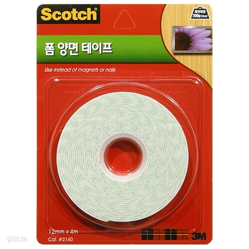 [알앤비]3M 폼 양면테이프 12mmX4m/#2140/Scotch