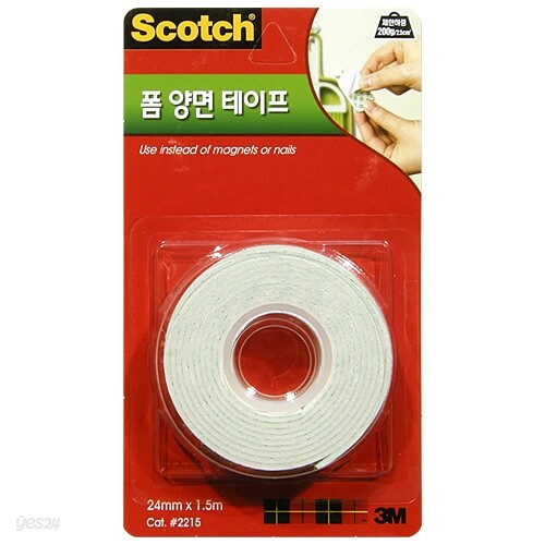 [알앤비]3M 폼 양면테이프 24mmX1.5m/#2215/Scotch