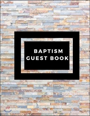 Baptism Guest Book: Memory Message Book with Photo Page & Gift Log for Family, Friends & Guest to Write Wishes & Aspiration and Sign in Us