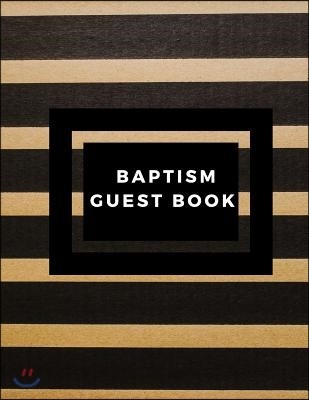 Baptism Guest Book: Memory Message Book with Photo Page & Gift Log for Family, Friends & Guest to Write Wishes & Aspiration and Sign in Us