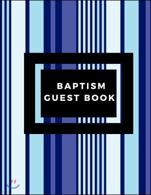 Baptism Guest Book: Memory Message Book with Photo Page & Gift Log for Family, Friends & Guest to Write Wishes & Aspiration and Sign in Us